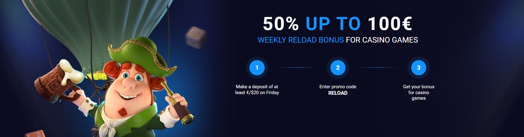 20BET weekly reload bonus